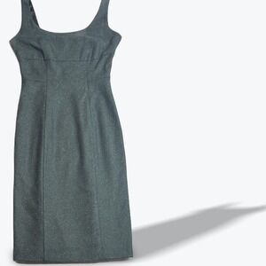 Diane von Furstenberg Wool Cocktail Dress DVF Sleeveless Open Back Womens 4‎